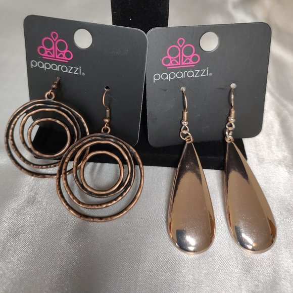 Paparazzi  Set of 2 Copper Earrings - Picture 2 of 2